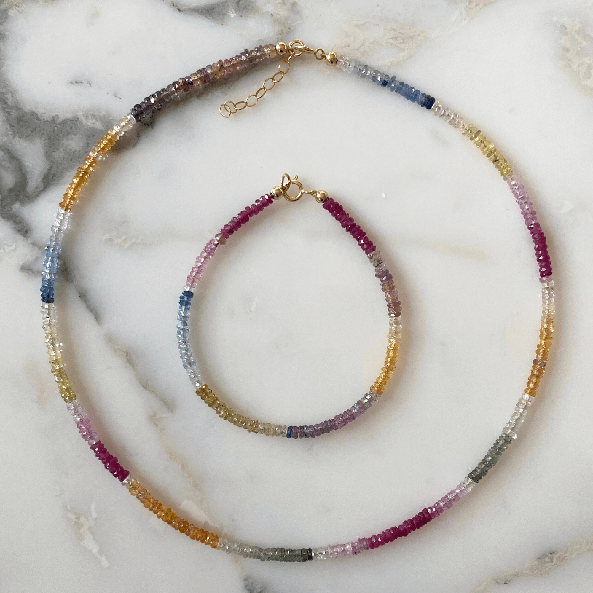 rainbow ombre sapphire bracelet