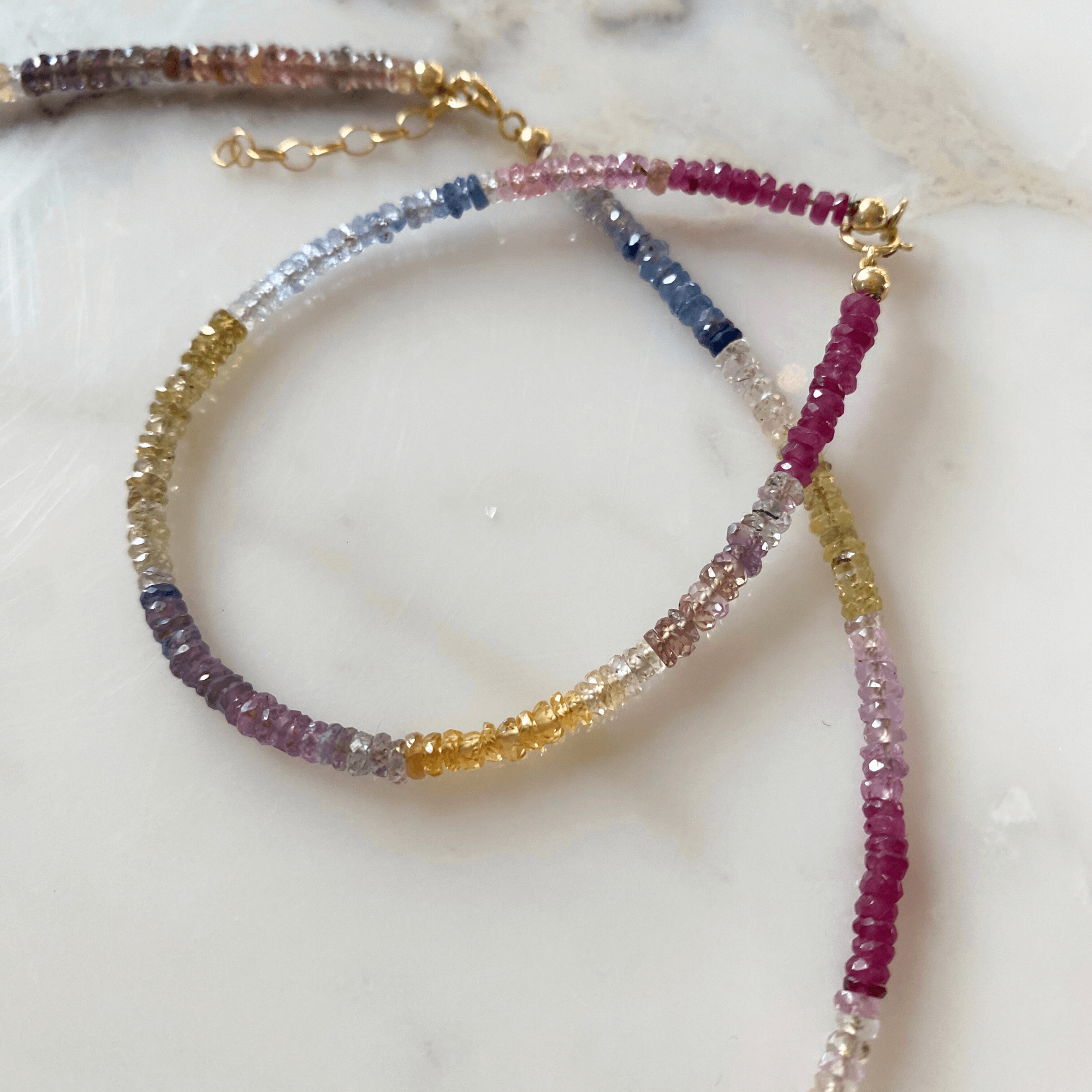 rainbow ombre sapphire bracelet