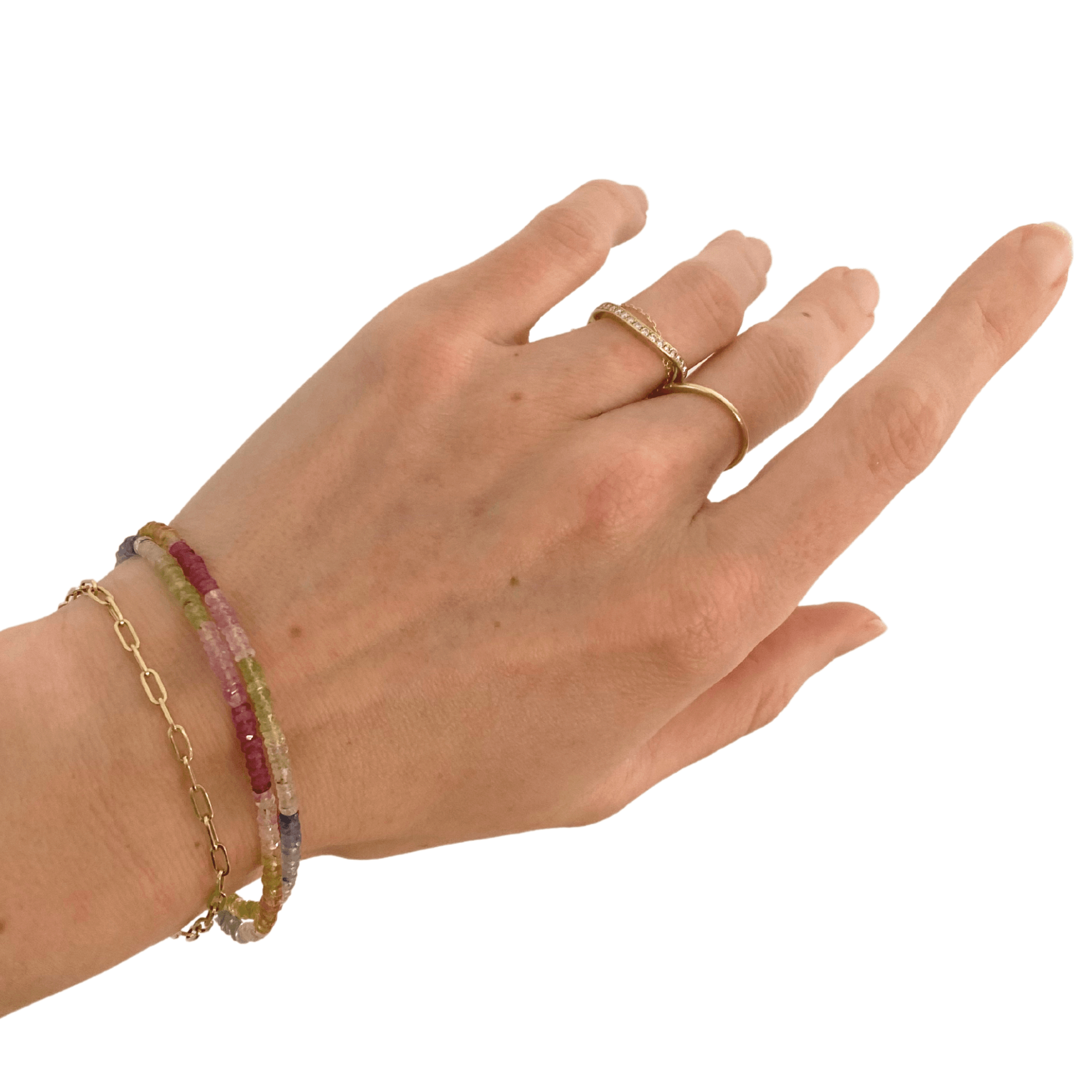 rainbow ombre sapphire bracelet