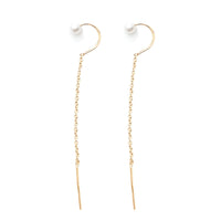 14K solid gold pearl earring