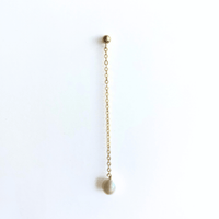 baroque pearl chain earrings