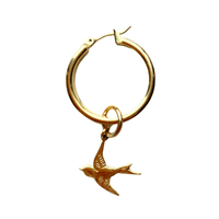 gold filled bird charm