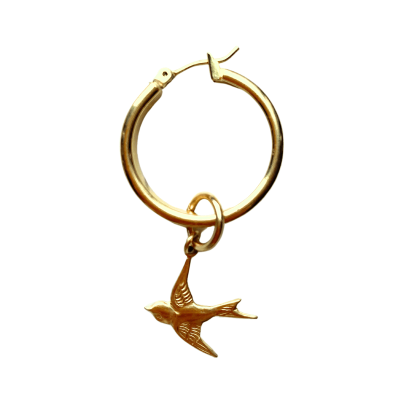 gold filled bird charm