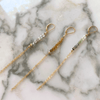 tourmaline gold chain earring