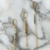 tourmaline gold chain earring