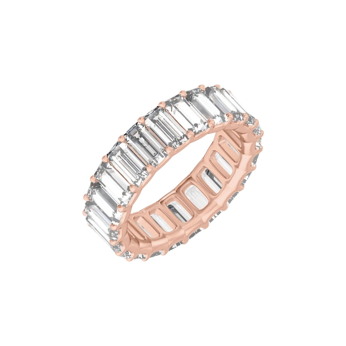 14K Gold Baguette Eternity Ring