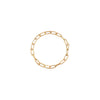 14K fairmined gold paperclip chain ring