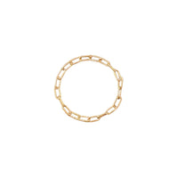 14K fairmined gold paperclip chain ring