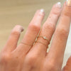 14K fairmined gold paperclip chain ring