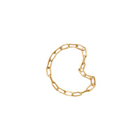 14K fairmined gold paperclip chain ring