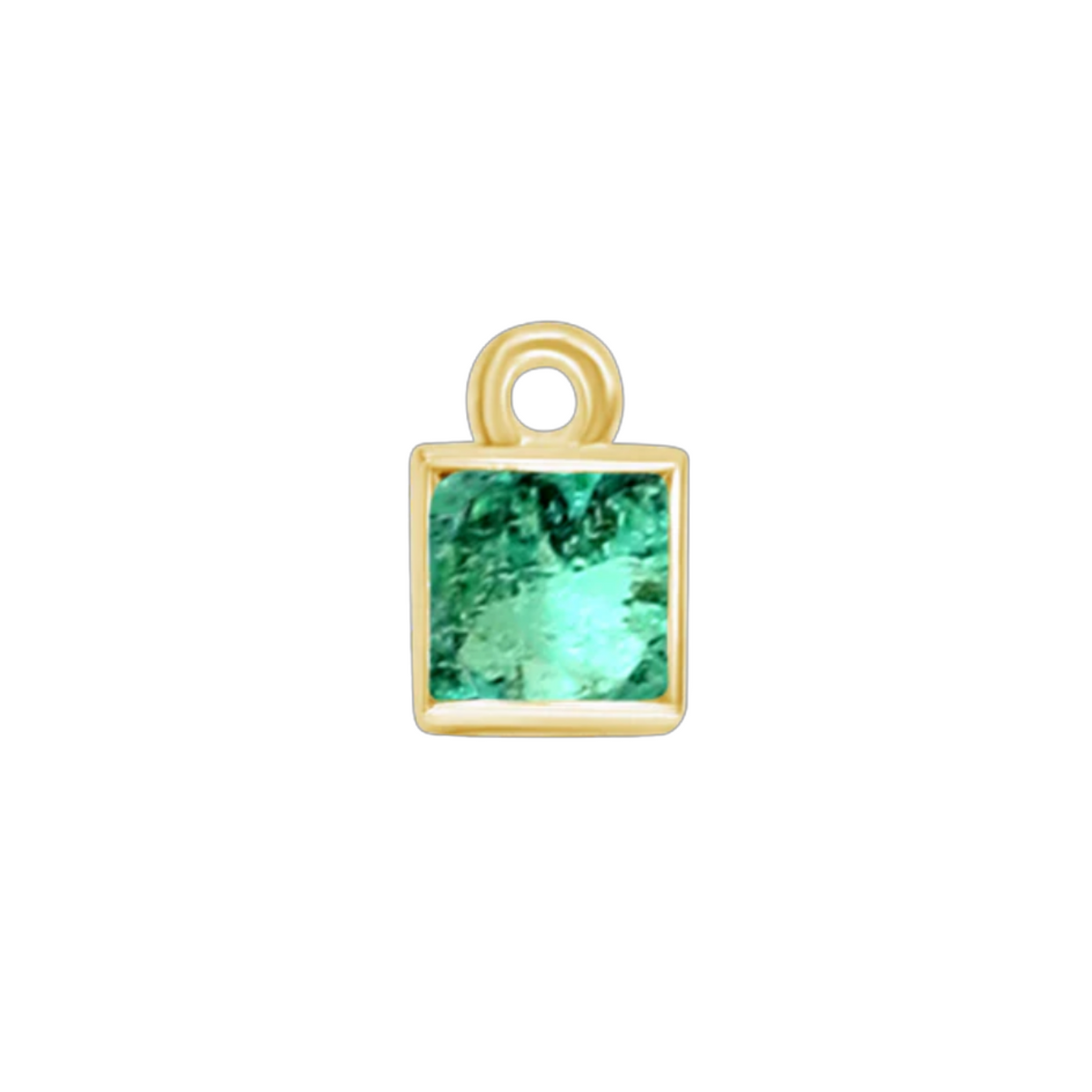 Emerald Square Bezel Charm