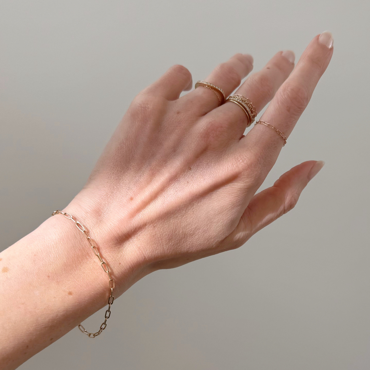 14k fairmined gold chain bracelet