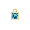 Aquamarine Square Bezel Charm