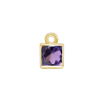 14k gold alexandrite bezel charm 