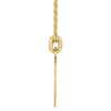 side view of compass pendant necklace