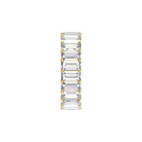 side view of a diamond baguette eternity ring 