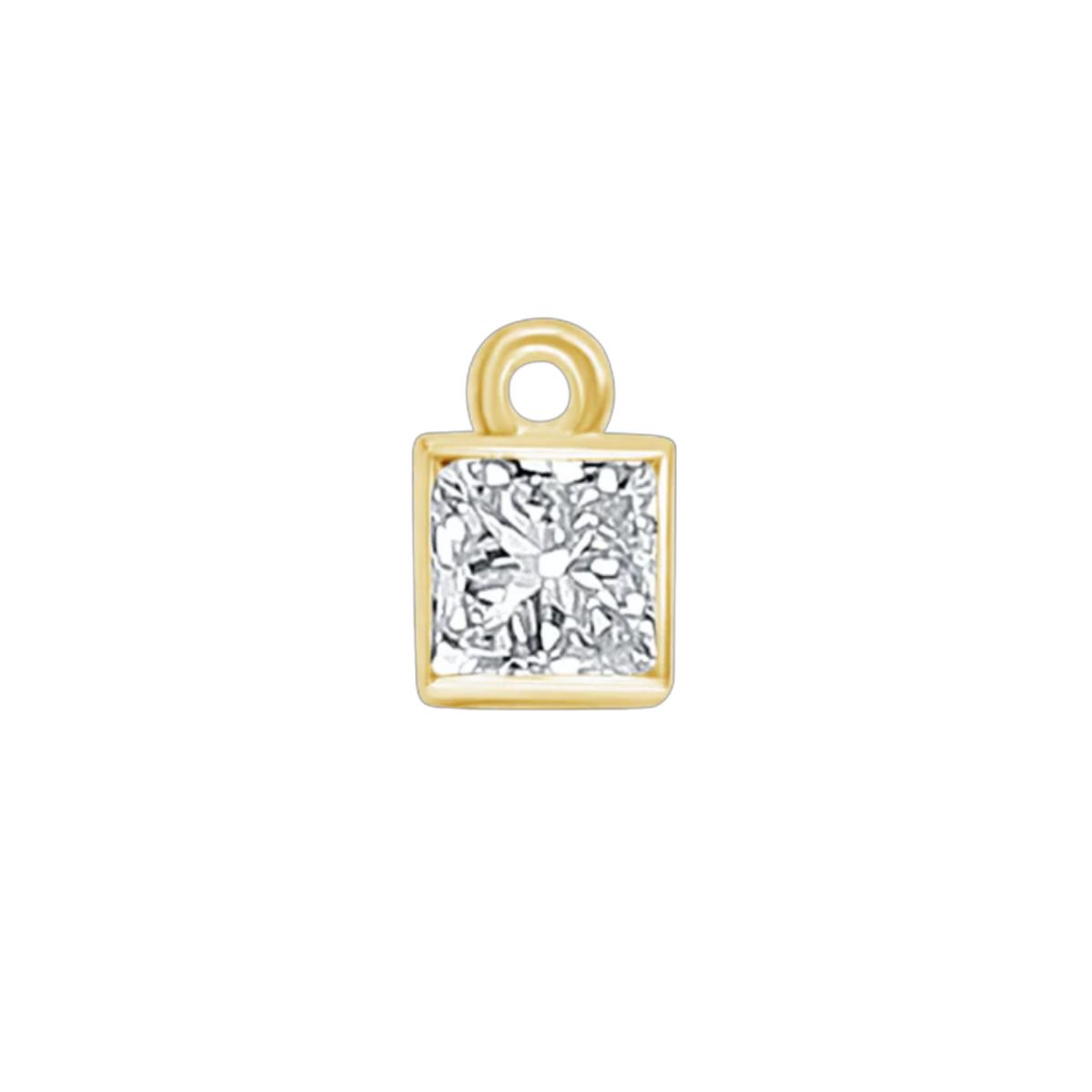 Diamond Square Bezel Charm