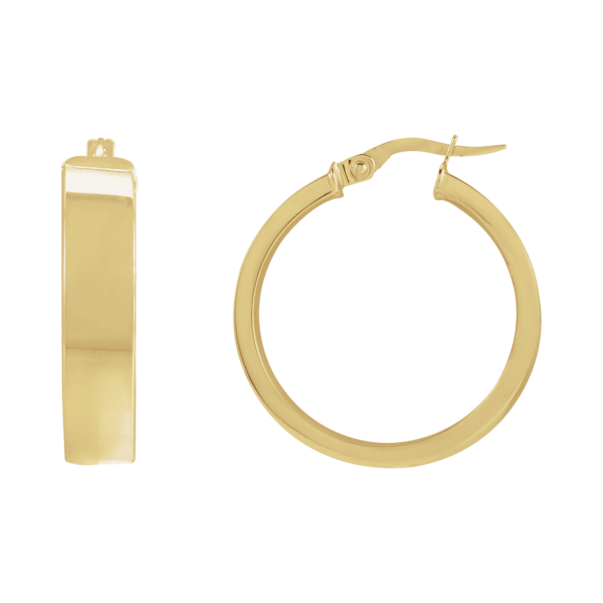 14k yellow recycled gold chunky hoop