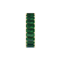 side view of a emerald baguette eternity ring 
