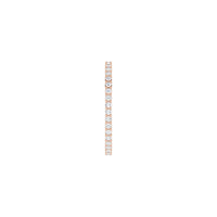 side view of 14k rose gold diamond ring