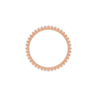 side view of 14k rose gold diamond eternity ring