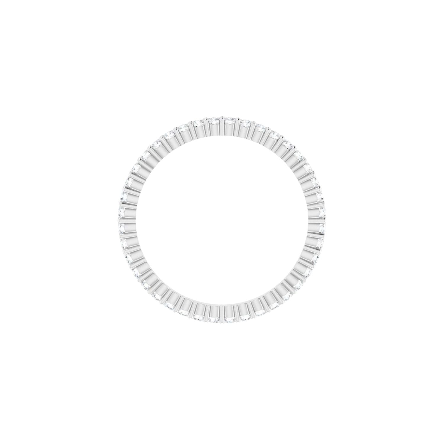 white gold diamond eternity ring side view
