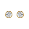 14k lab diamond bezel stud earring