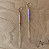 tourmaline gold chain earring