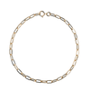 fair mined gold paperclip chain bracelet