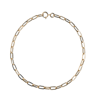 fair mined gold paperclip chain bracelet