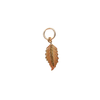 gold filled feather leaf charm