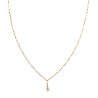 baroque pearl paperclip chain necklace, beautiful bridal jewellery, bridal simple jewellery, bridal gold, simple gold necklace for wedding, matching necklace earrings and bracelet set, bridesmaid accessories jewelry, bridesmaid necklace set, dainty jewelry earrings
