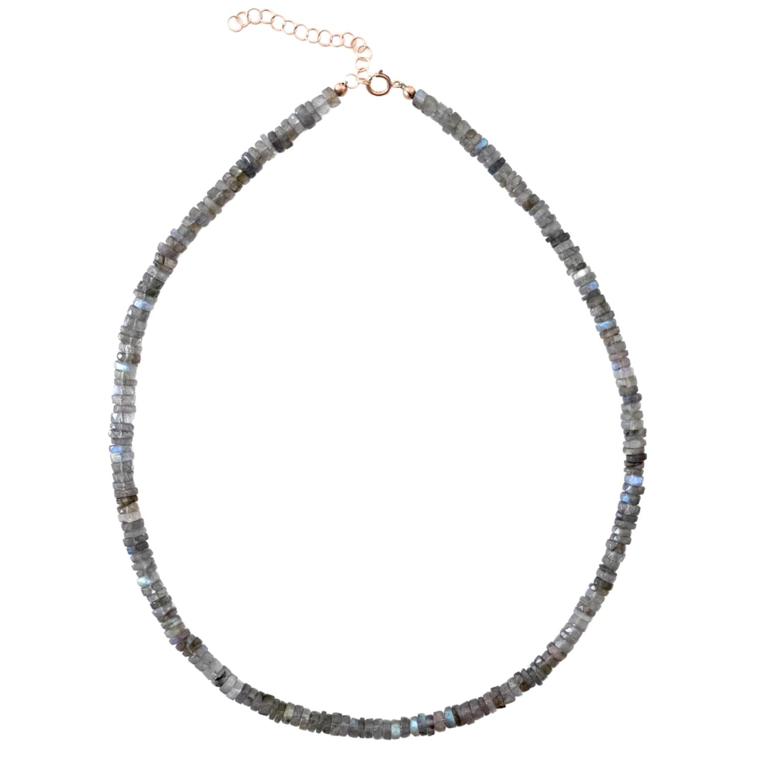 14K Gold Labradorite Necklace