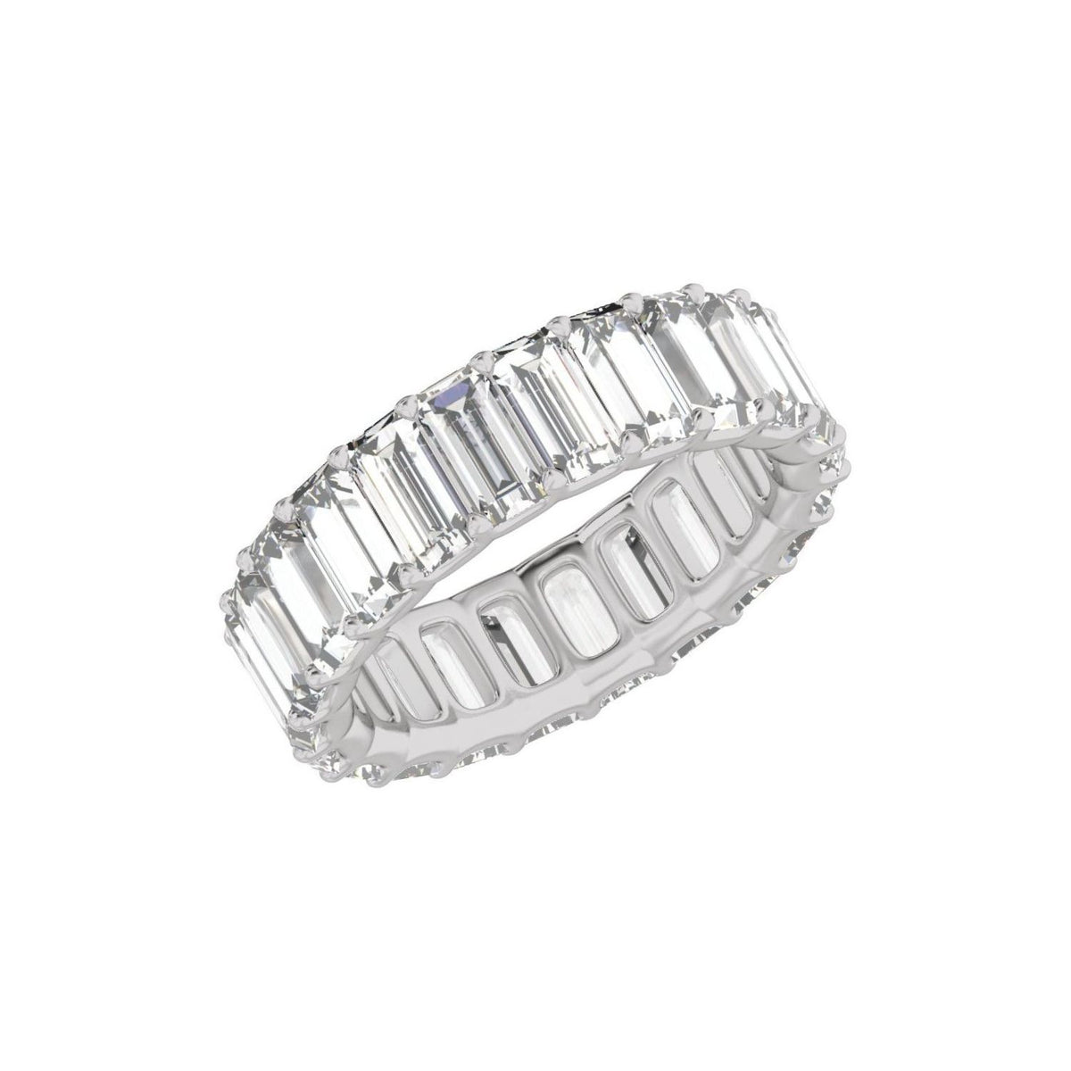 14K Gold Baguette Eternity Ring
