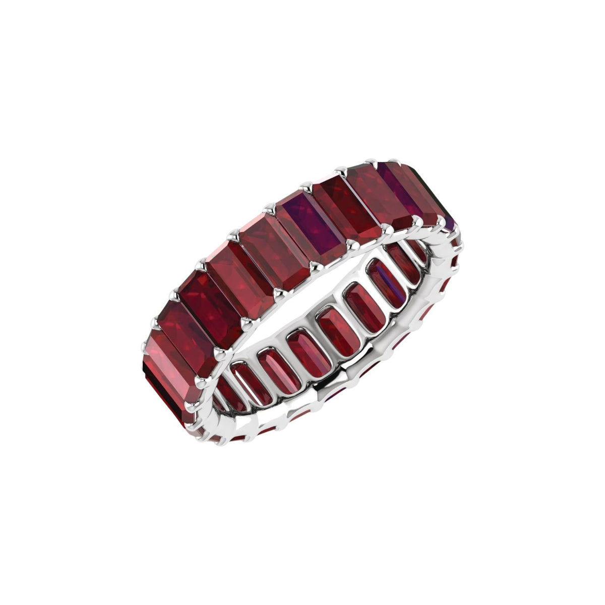 14K Gold Baguette Eternity Ring