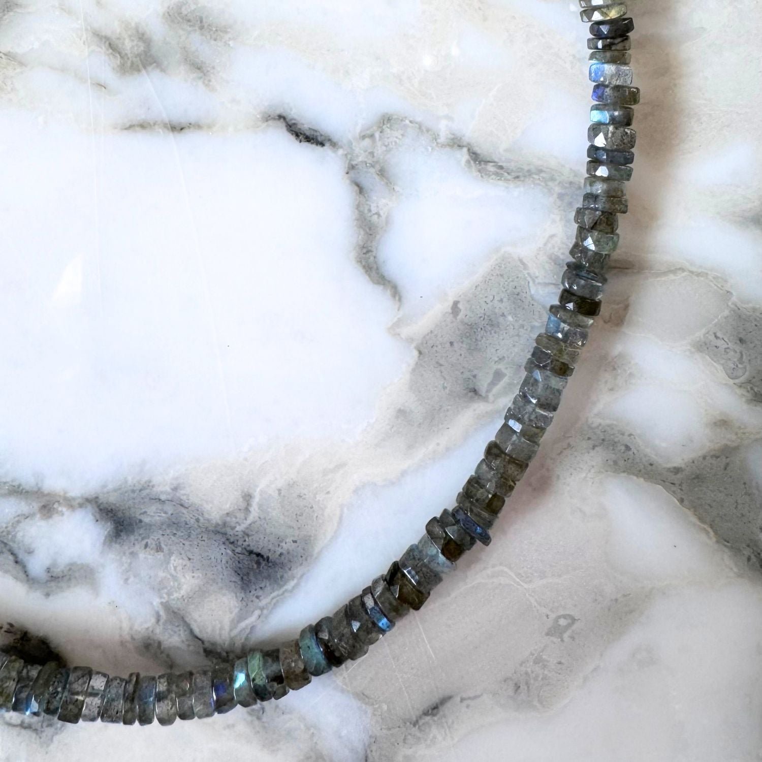14K Gold Labradorite Necklace