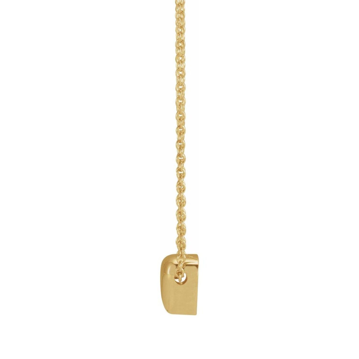 14K Gold Full Heart Necklace