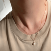 baroque pearl paperclip chain necklace