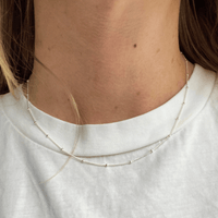 sterling silver dot chain necklace