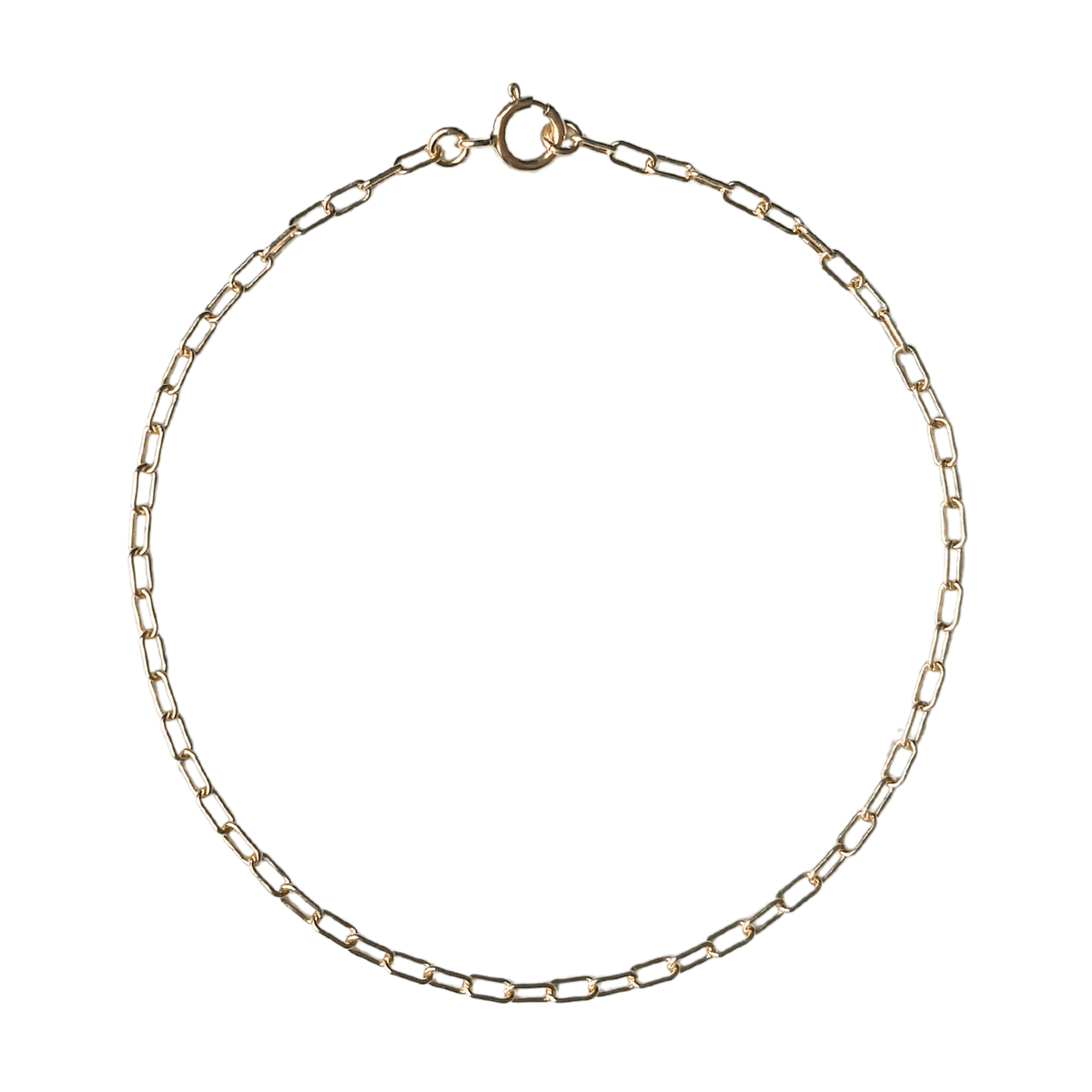 fair mined gold paperclip chain bracelet