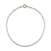 fair mined gold paperclip chain bracelet
