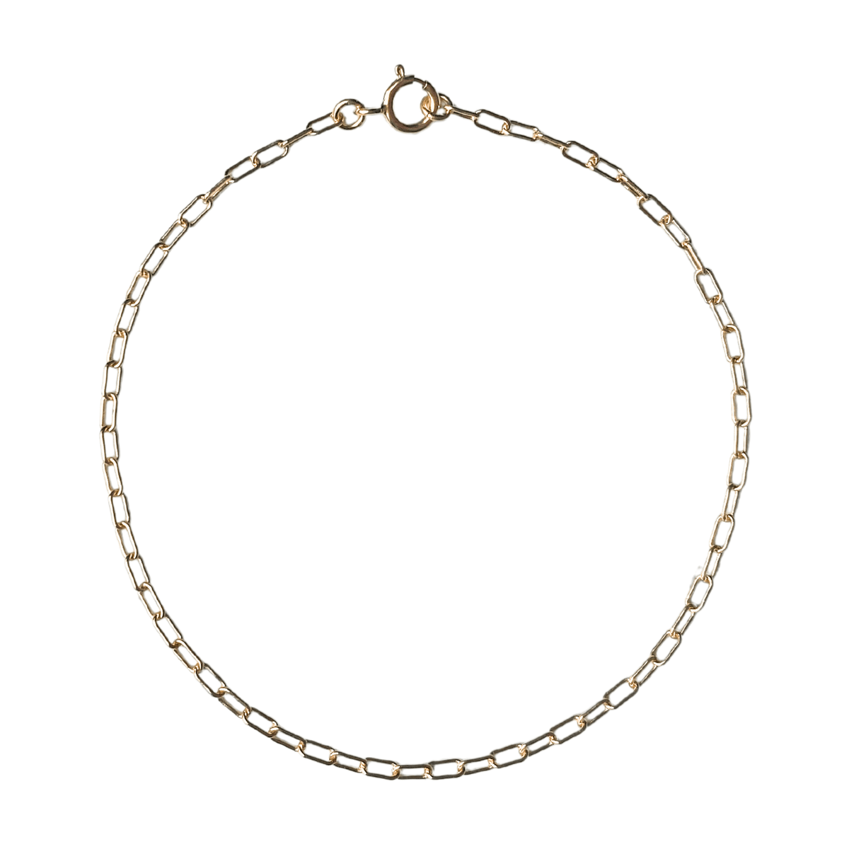 14k fairmined gold mini paperclip chain bracelet