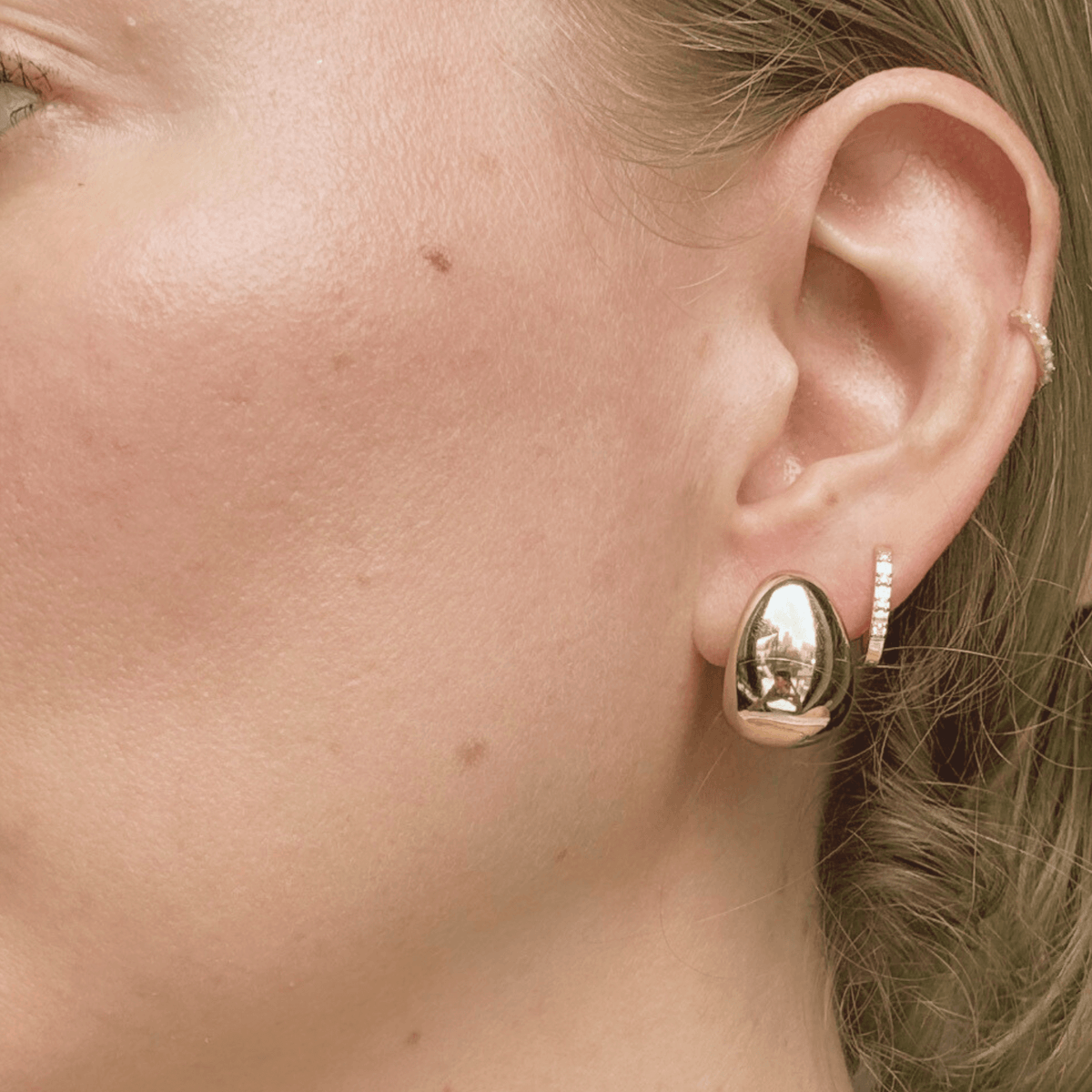 14K Gold Mia Chunky Teardrop Earring