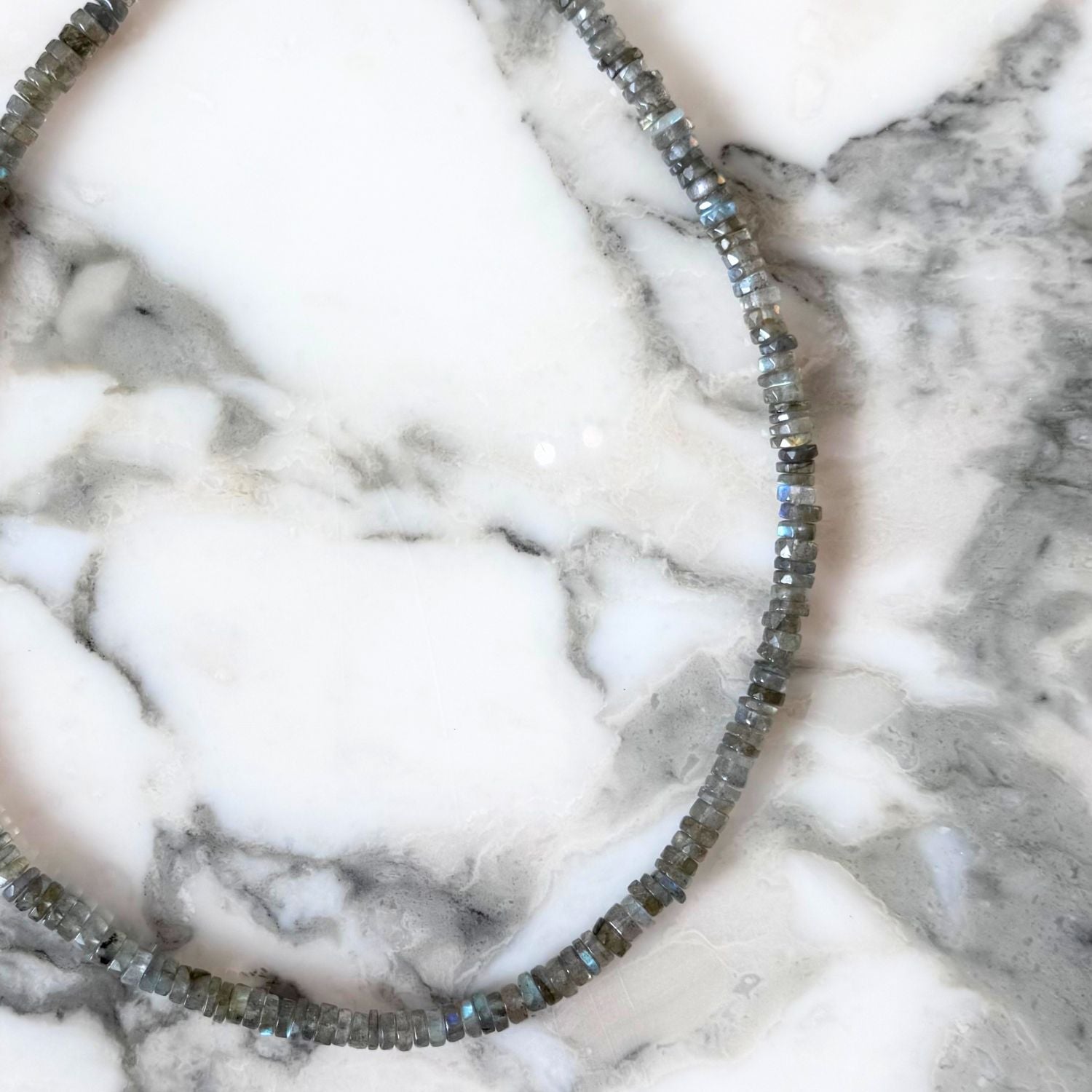 14K Gold Labradorite Necklace