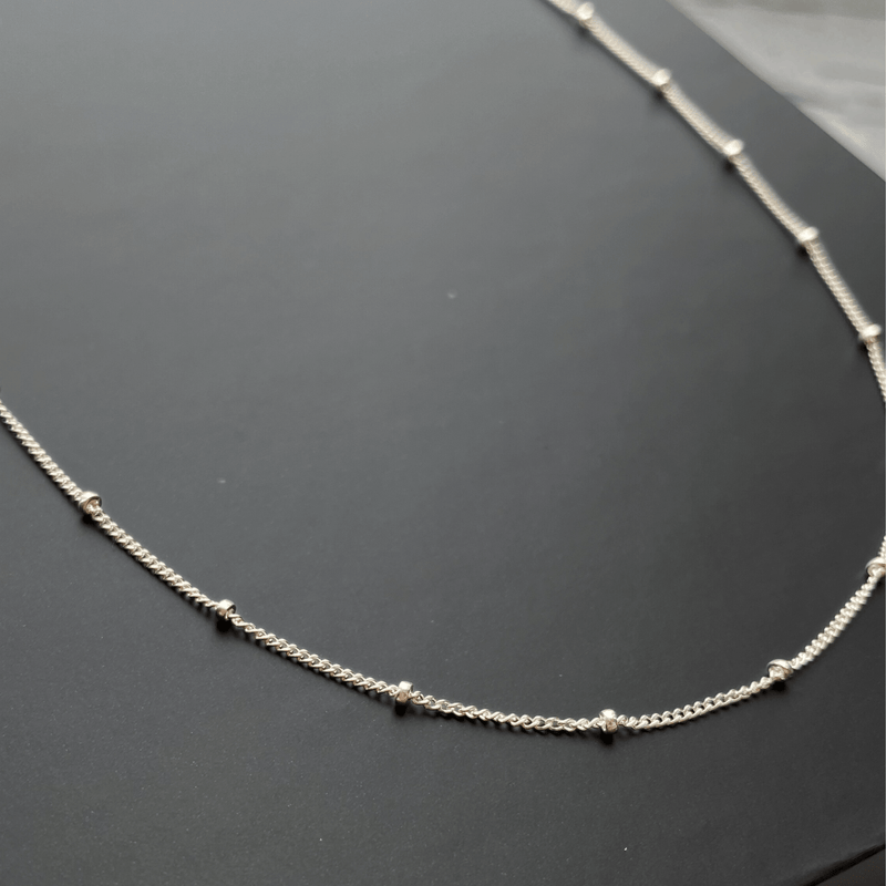 sterling silver dot chain necklace