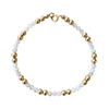 moonstone and gold filled bead bracelet