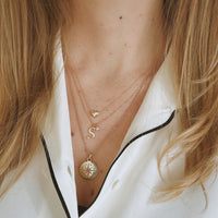 14K Gold Full Heart Necklace