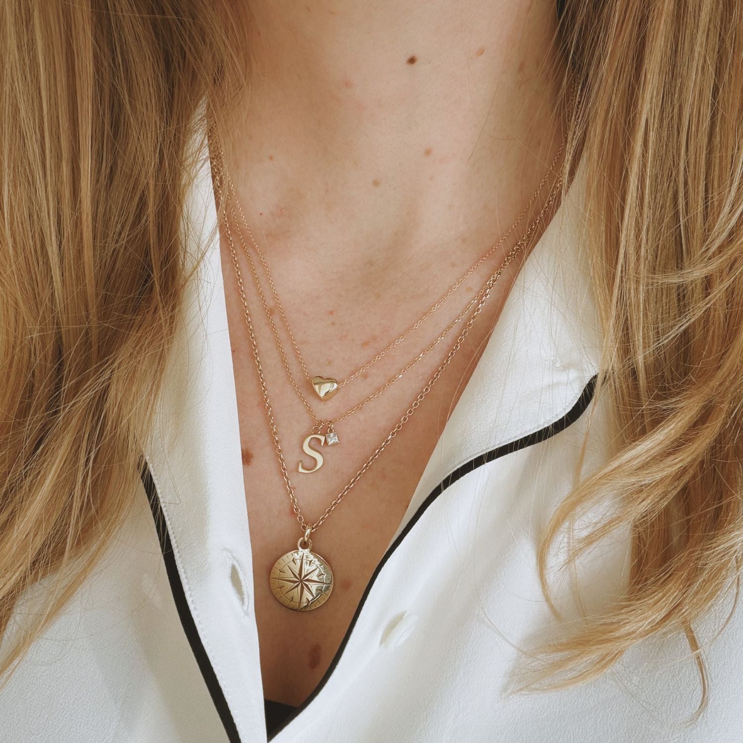 14K Gold Full Heart Necklace