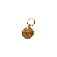 gold filled stop sign charm