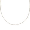 16" sterling silver satellite chain necklace